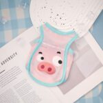 Καλοκαιρινό Mesh Μπλουζάκι για Σκύλους με Σχέδιο Piggy - Ροζ
