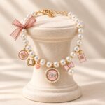Pink Pearl – Κολιέ Σκύλου με Πέρλες & Charms - Image 2