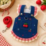 Τζιν Φόρεμα Σκύλου με Λουρί – Cherry Picnic - Image 2