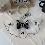 Λευκή Elegant Bandana για Σκύλους με Τούλι & Πέρλες – Princess Style - Image 3