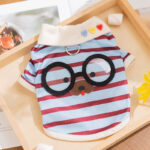 Premium Μπλούζα Σκύλου με Γυαλιά & Γιακά – Casual Dog Shirt με D-Ring