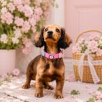 Ροζ Περιλαίμιο Σκύλου Apple & Teddy | Luxury Dog Collar | Dogmama - Image 2