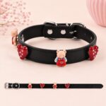 Μαύρο Περιλαίμιο Σκύλου Teddy Hearts | Luxury Dog Collar | Dogmama