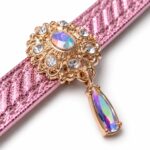Premium Περιλαίμιο Σκύλου Princess Sparkle Ροζ με Κρύσταλλα - Image 3