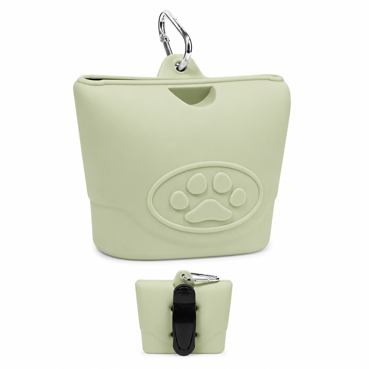 dog_treatment_bag.beige Θήκη Λιχουδιών Σιλικόνης με Clip – Pistachio - Image 1